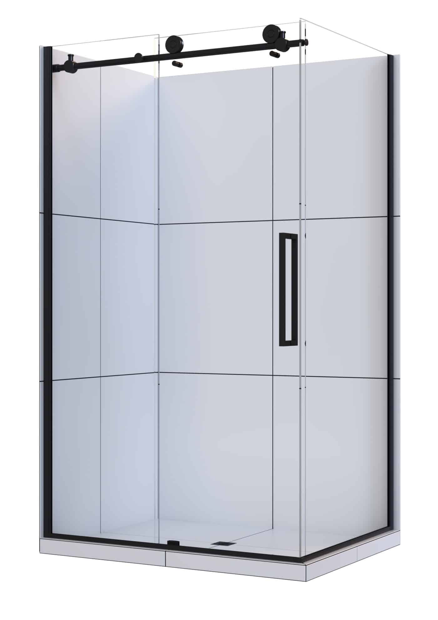 Ravello Tile 2-Sd Black Hobbed Centre Waste LH