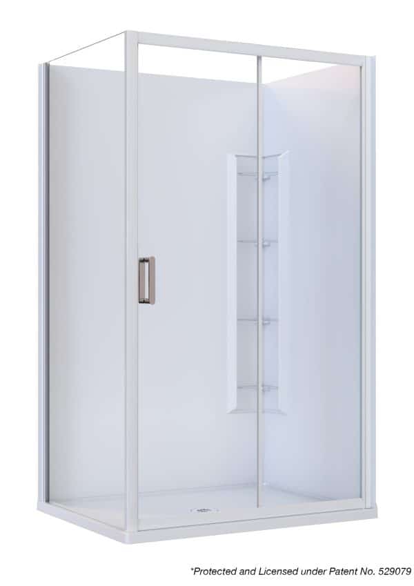 Rhine Acrylic Slider 2-Sd White Corner Mould w Patent