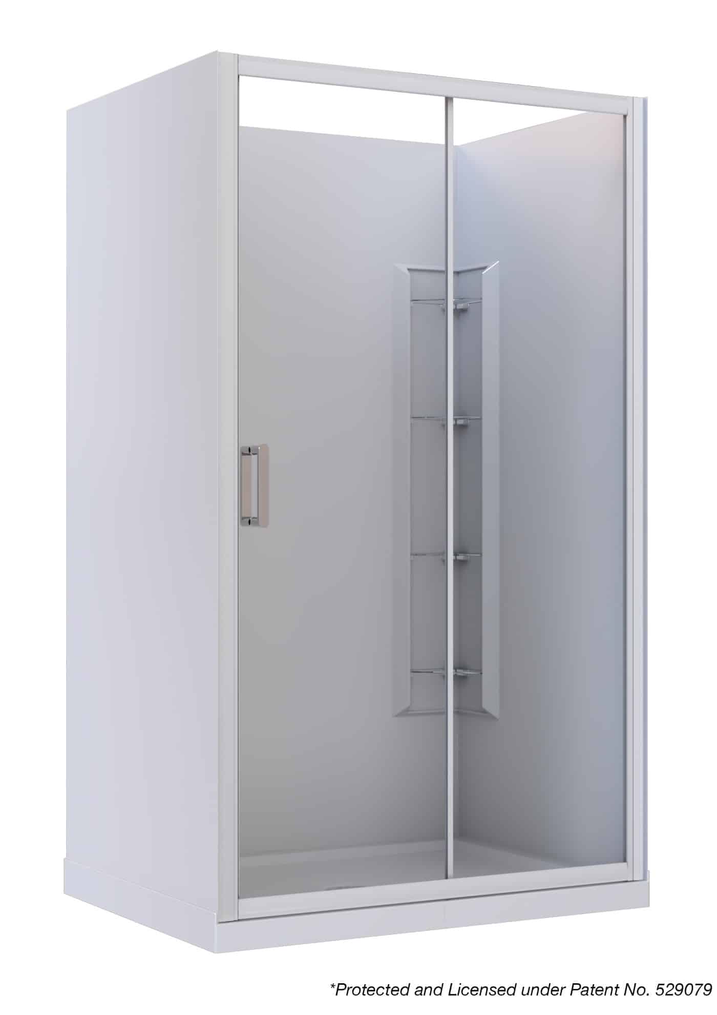 Samara Acrylic Slider 3-Sd White Corner Mould w Patent