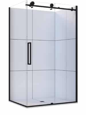 Ravello Tile 2-Sd Black Recessed Centre Waste RH