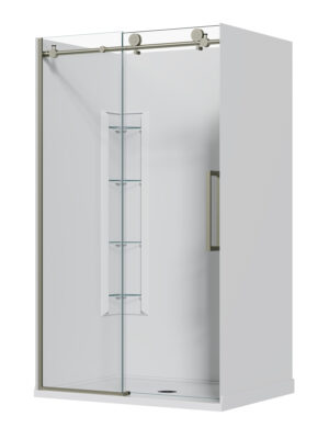 AstonSlidingAcrylic3s_1200x915mm_CornerMould_Wall_BrushedNickel_AST0180_BN