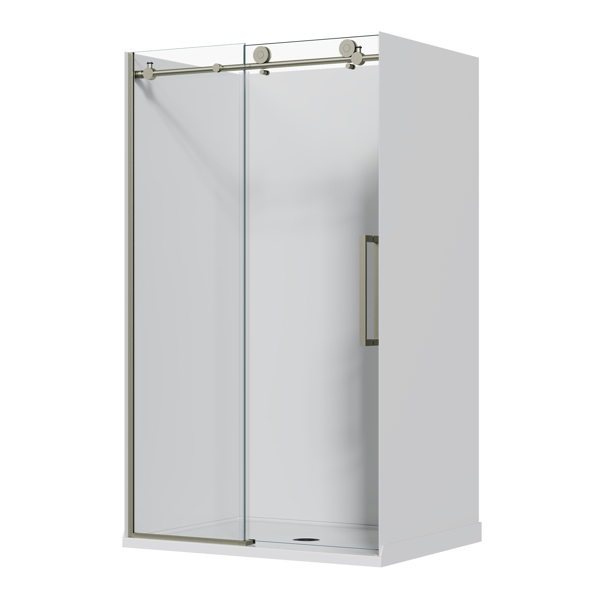 AstonSlidingAcrylic3s_1200x915mm_FlatWall_BrushedNickel_AST0173_BN
